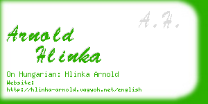 arnold hlinka business card